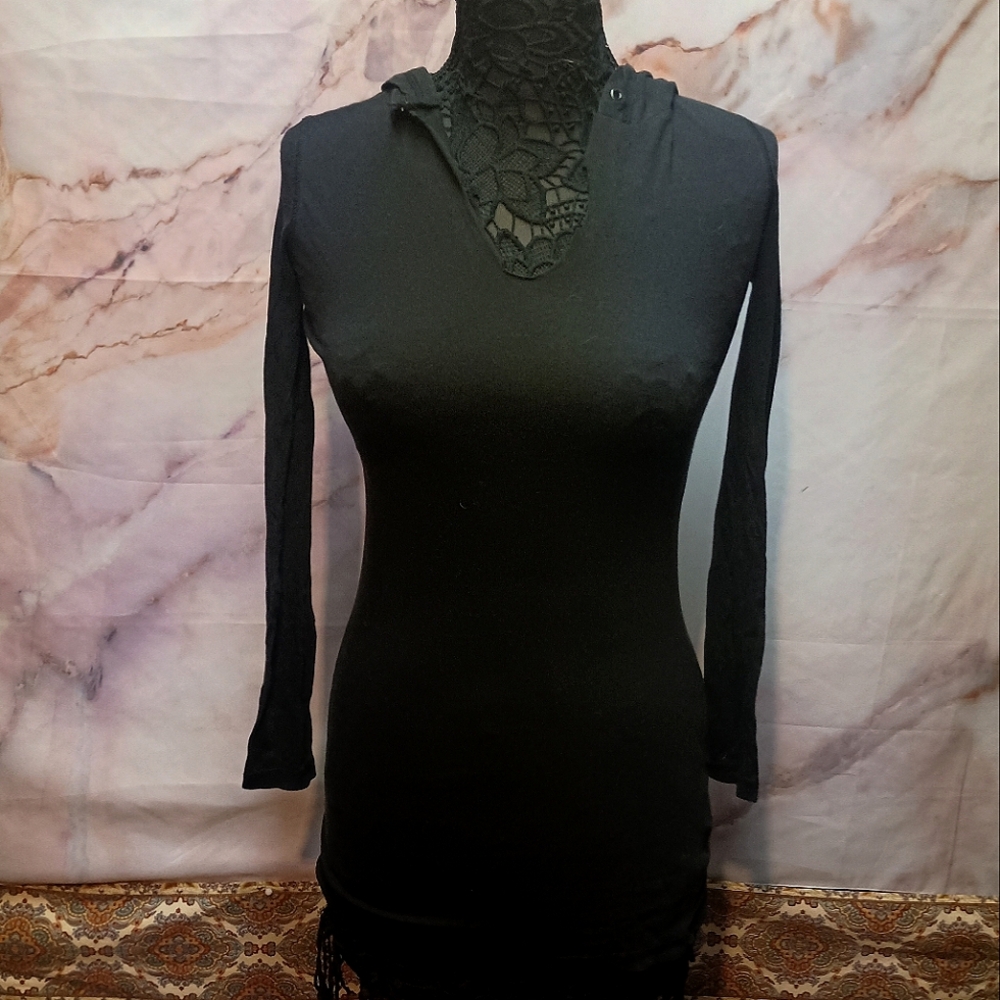 H&M Longsleeve Hooded V-neck Top